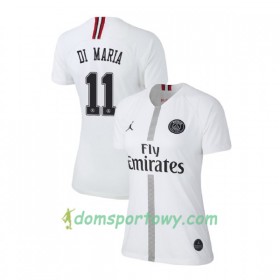 Koszulka Paris Saint-Germain Di Maria 11 Jodan Biały Damska Trzeci Koszulki Piłkarskie 2018-2019 Krótki Rękaw